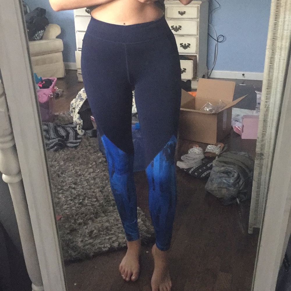 Navy and Electric Blue Under Armour Gym Leggings